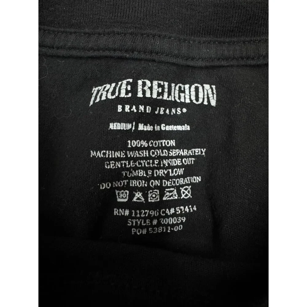 True Religion Men’s Black Short Sleeve T-shirt Size Medium